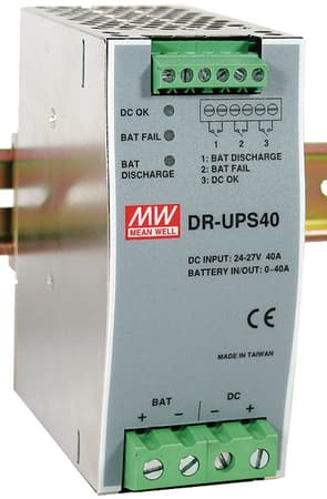 Mean Well DR-UPS40 40A DC UPS Module — 1