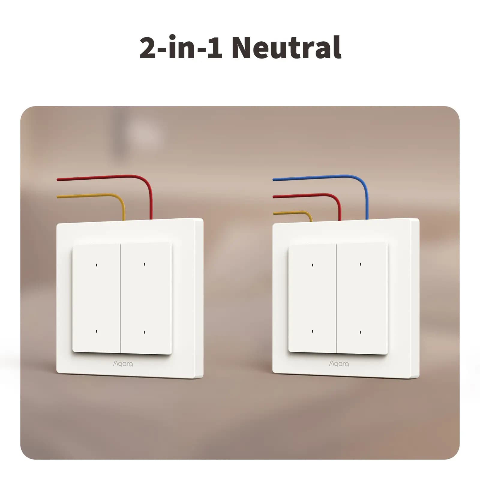 Aqara Light Switch H2 EU WS-K08D 4 Tuş 2 Kanal Akıllı Duvar Anahtarı — 2