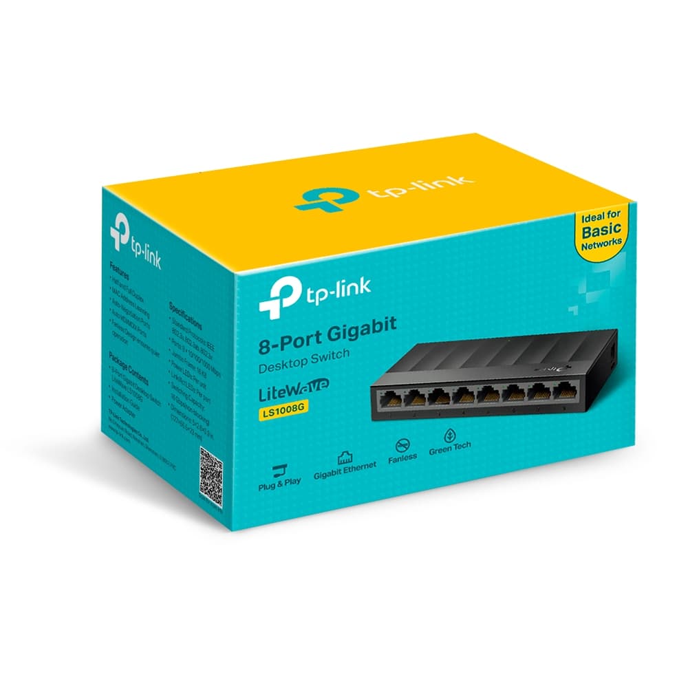 TP-LINK LS1008G 8-Port Gigabit Desktop Switch — 3