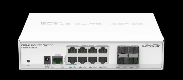 MikroTik CRS112-8G-4S-IN 8 Port Gigabit Ethernet 4 SFP Switch