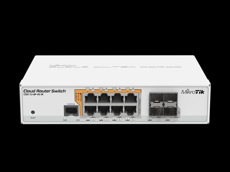 MikroTik CRS112-8P-4S-IN 12 Port Gigabit PoE Switch