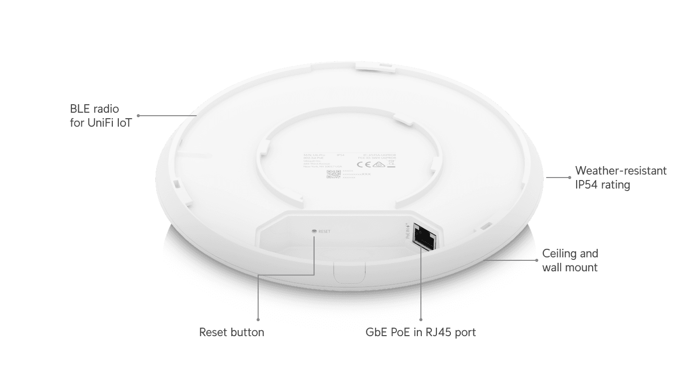 Ubiquiti UniFi U6-Pro WiFi 6 Çift Bantlı Erişim Noktası — 4