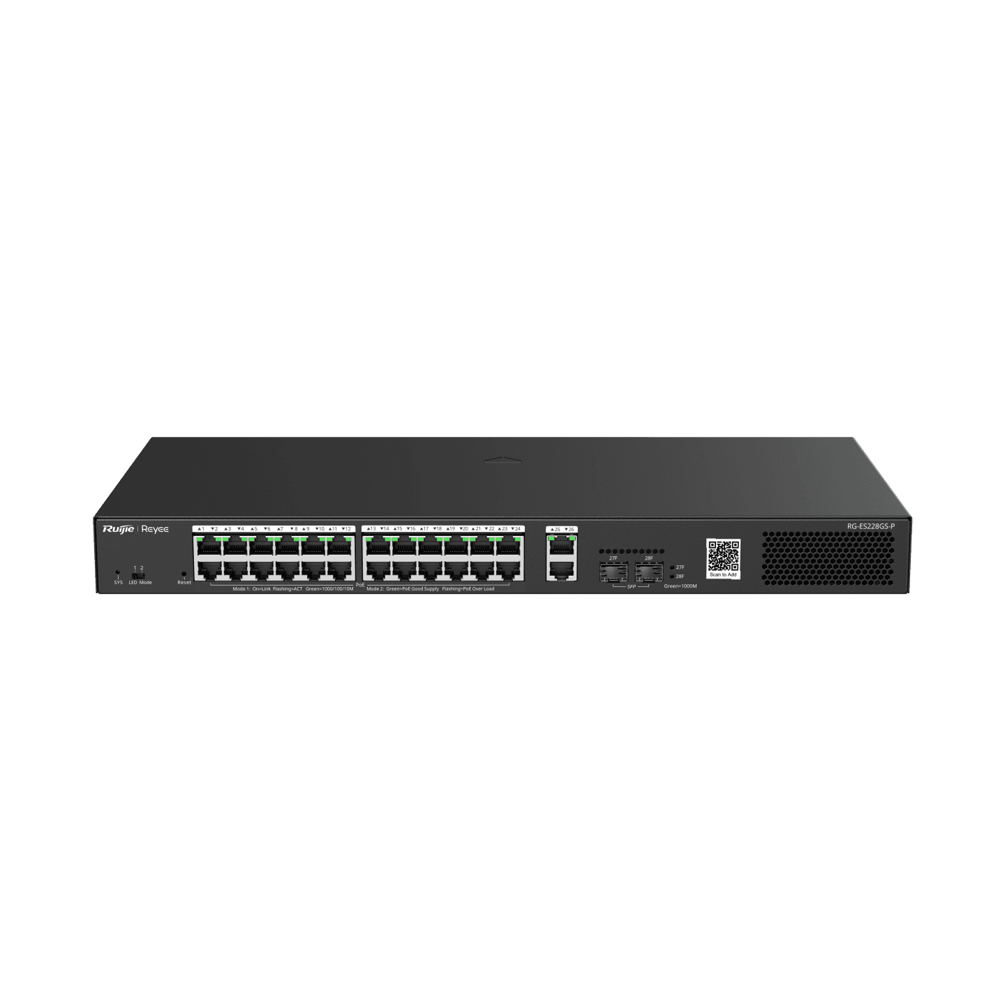 Ruijie Reyee RG-ES228GS-P 28 Port Gigabit PoE+ Yönetilebilir Switch — 2
