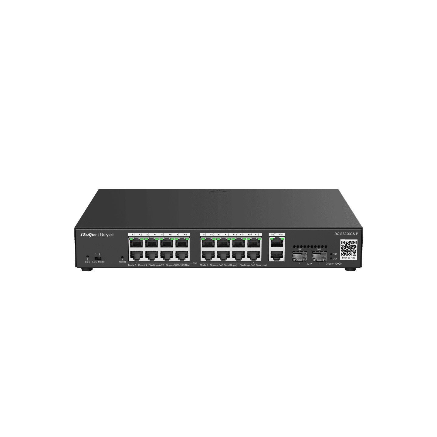 Ruijie Reyee RG-ES220GS-P 20-Port Gigabit PoE+ Switch — 2