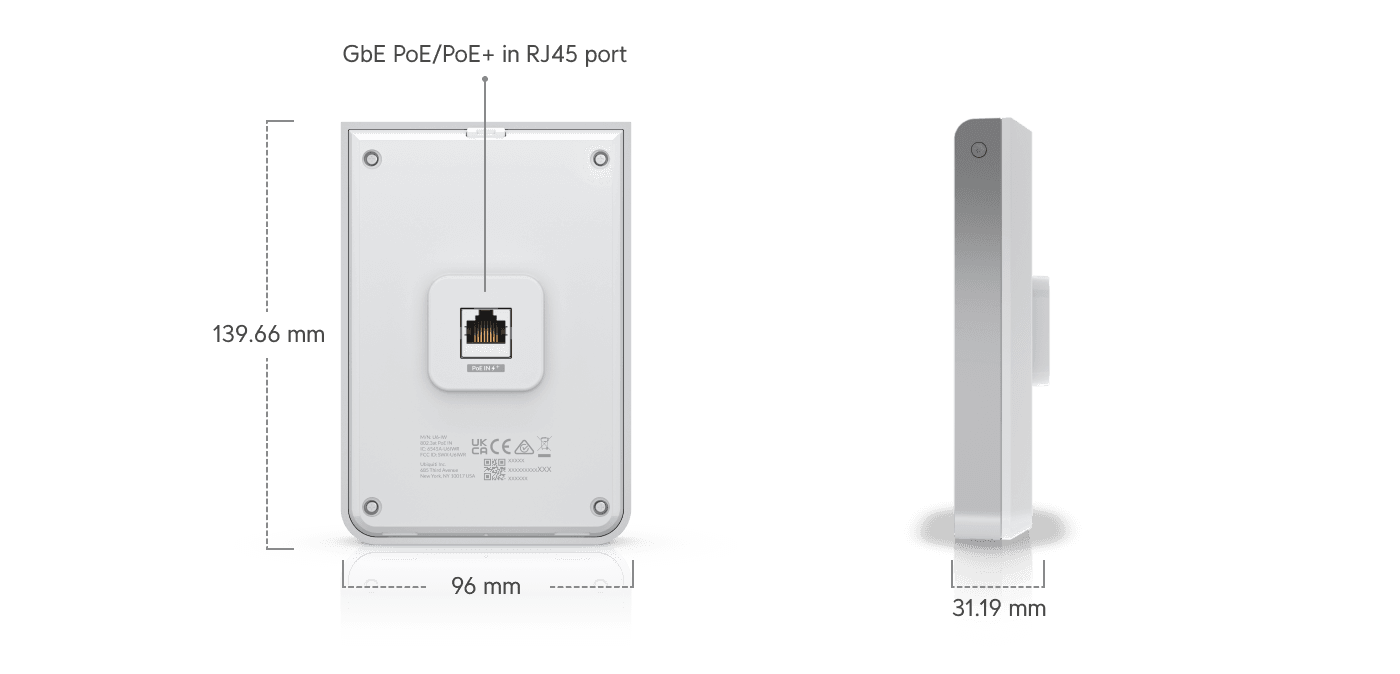 Ubiquiti U6-IW UniFi WiFi 6 In-Wall Access Point — 3