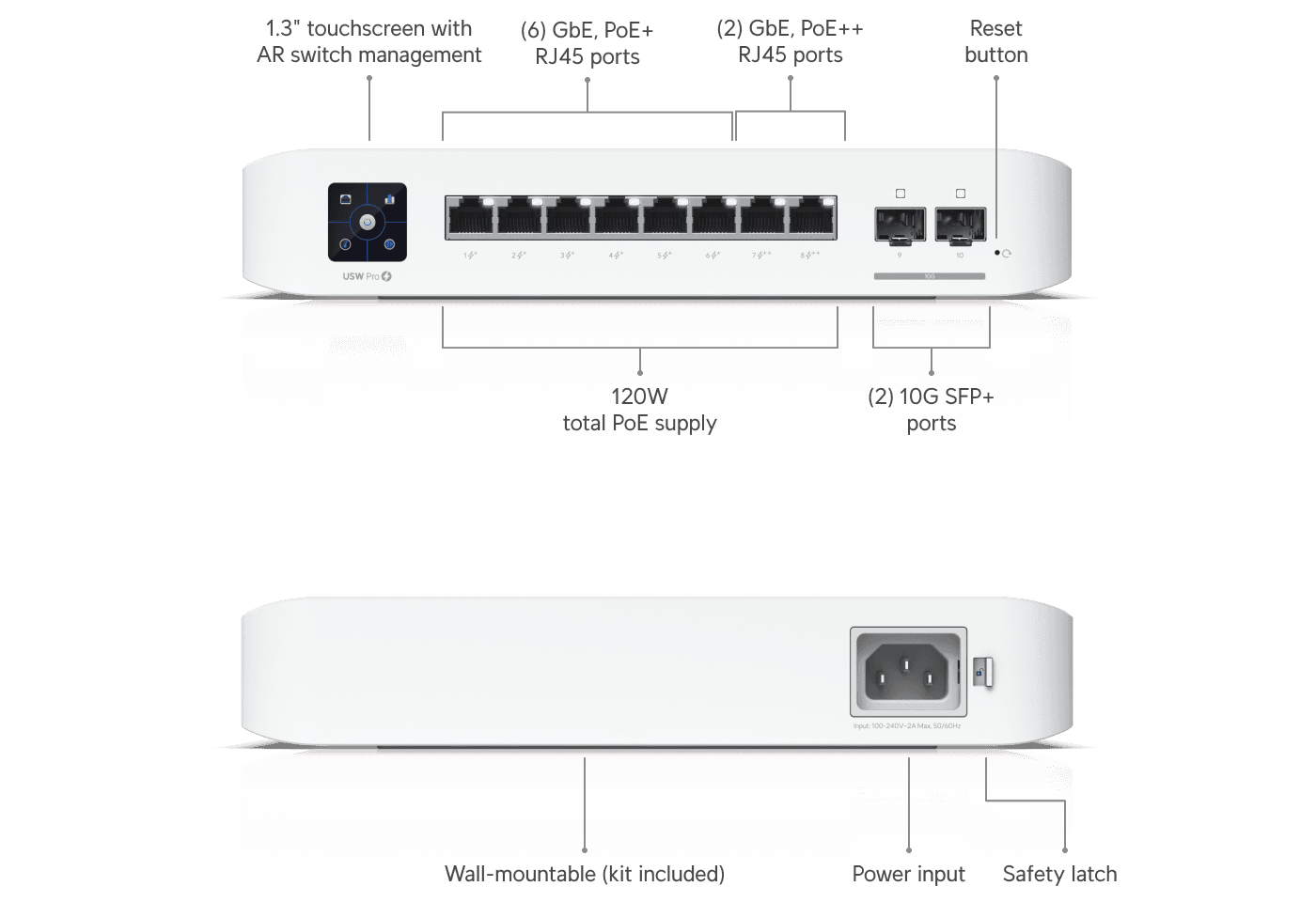 Ubiquiti USW-Pro-8-PoE 8-Port Gigabit PoE++ Switch — 2
