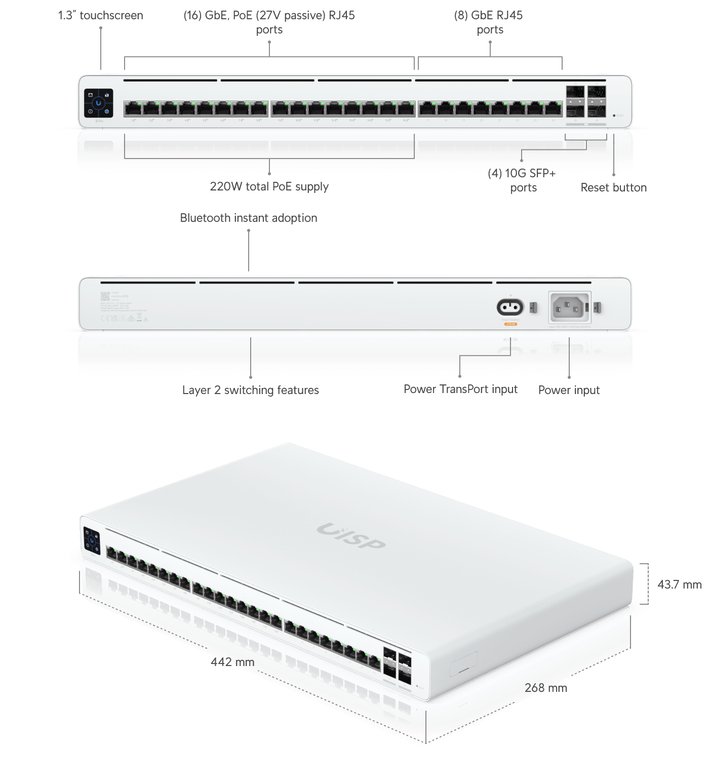Ubiquiti UISP-S-Pro-EU 24 Port PoE Switch — 2