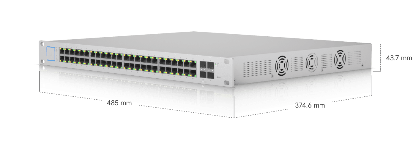 Ubiquiti Switch US-48-500W 48 Port PoE+ Gigabit Yönetilebilir Anahtar — 3