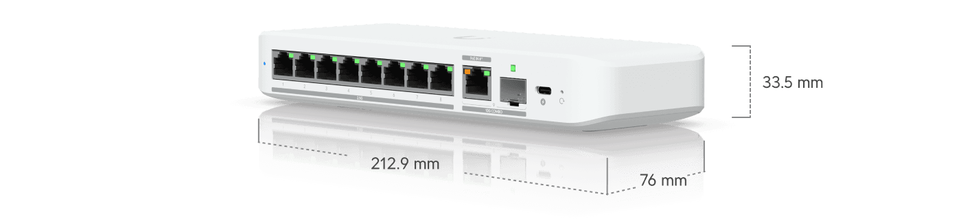 Ubiquiti USW-Flex-2.5G-8-PoE 8 Port 2.5G PoE++ Switch — 3