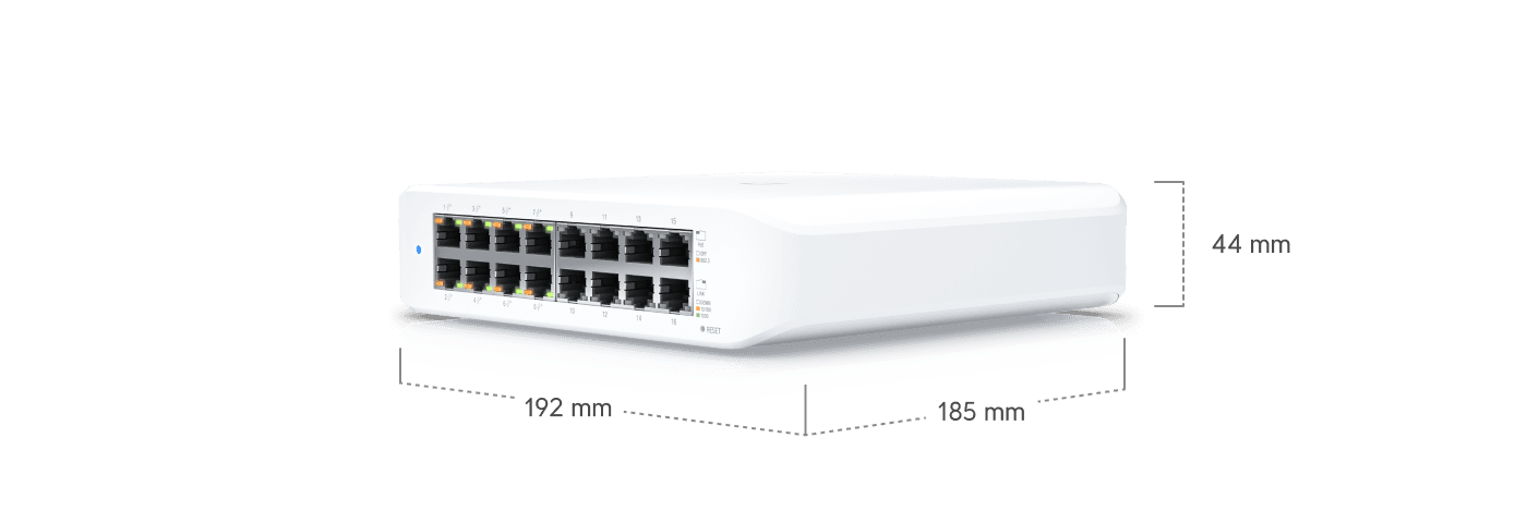 Ubiquiti USW-Lite-16-PoE 16-Port Gigabit PoE+ Switch — 3
