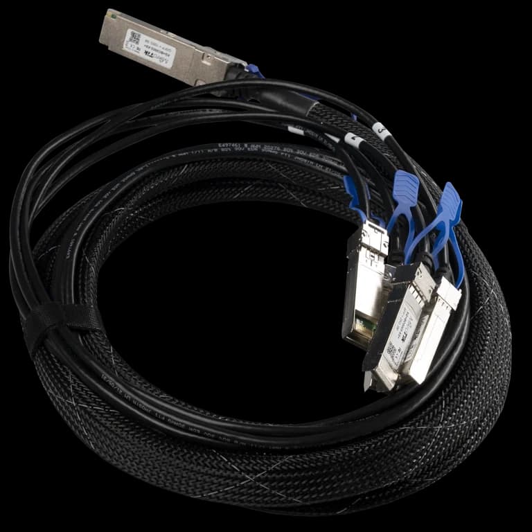 MikroTik XQ+BC0003-XS+ QSFP28 to 4x SFP28 Breakout Cable 3m