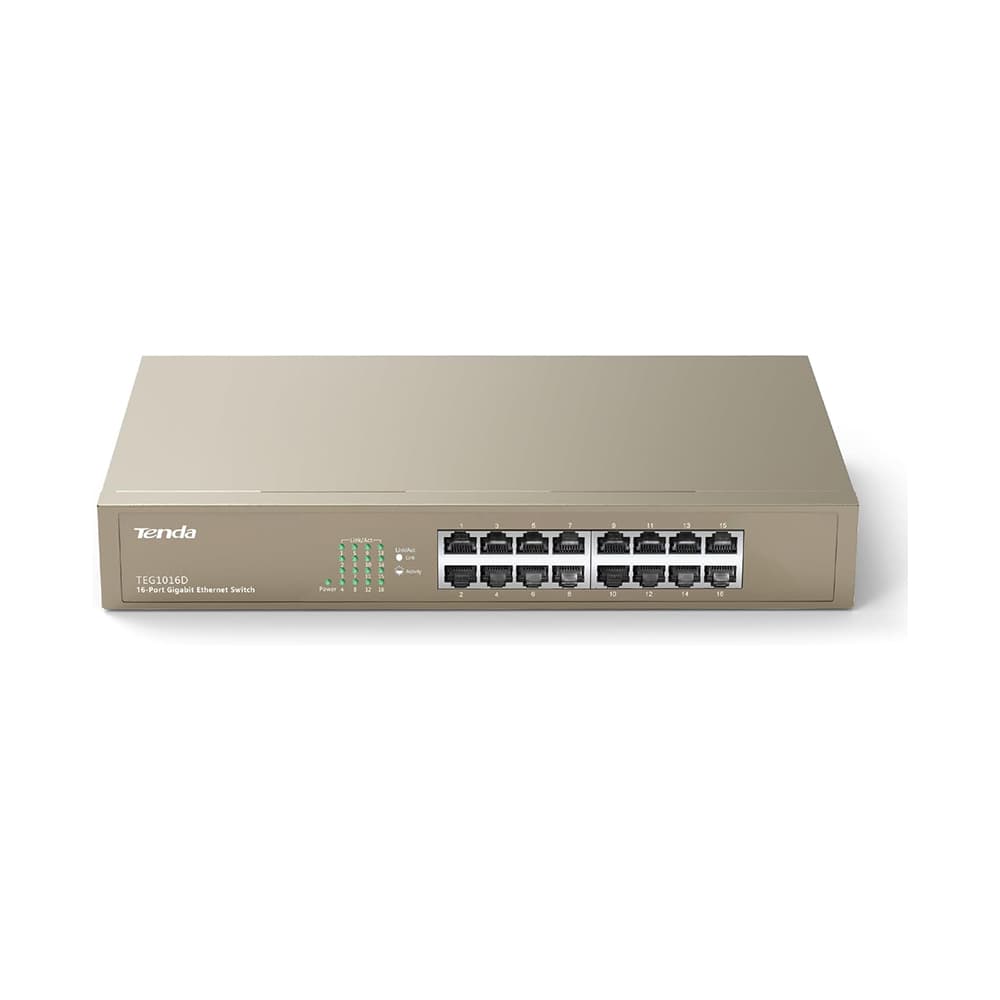 TENDA TEG1016D 16-Port Gigabit Unmanaged Switch — 1