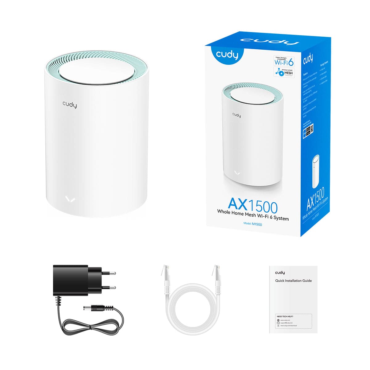 Cudy M1200 (3-Pack) AC1200 Wi-Fi Mesh System — 2
