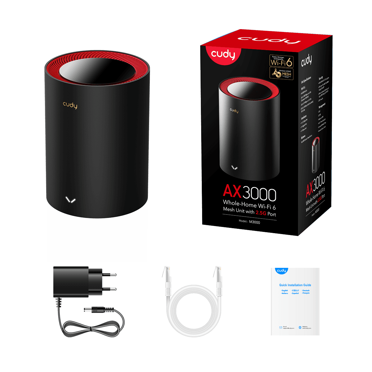 Cudy M3000 (1-Pack) AX3000 Wi-Fi 6 Mesh 2.5G Çözüm — 4
