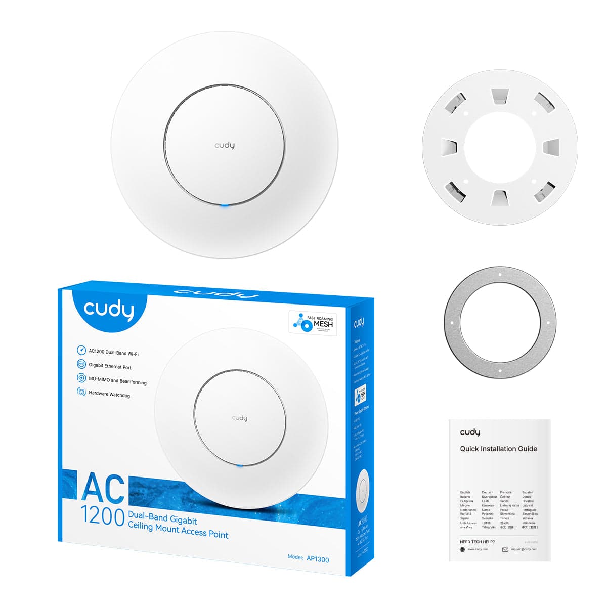 Cudy AP1300P AC1200 Wi-Fi 5 Gigabit Access Point — 6