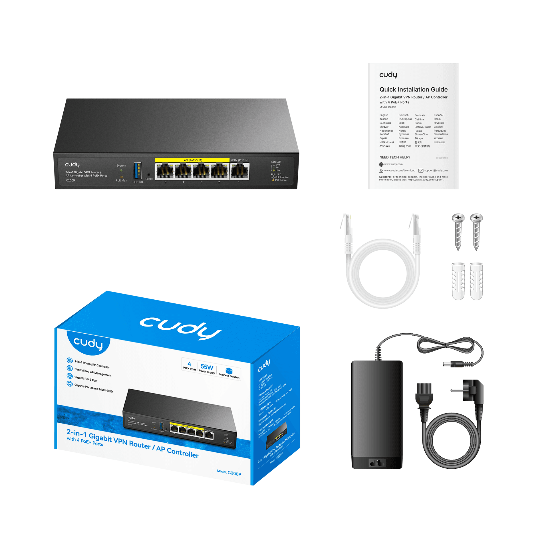 Cudy C200P - 2-in-1 SMB Router / AP Controller — 3