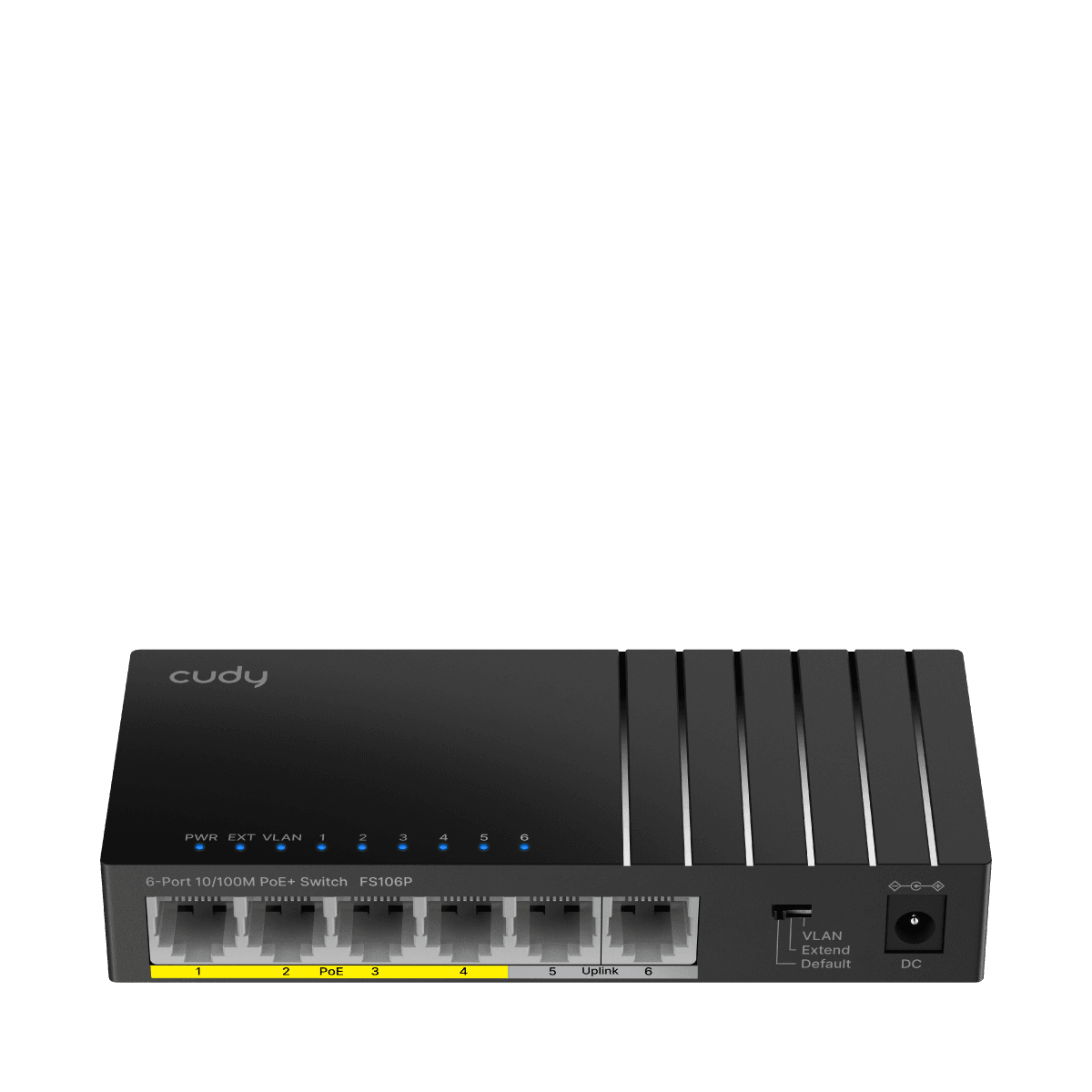 CUDY FS106P 6-Port 10/100M PoE+ Switch 36W