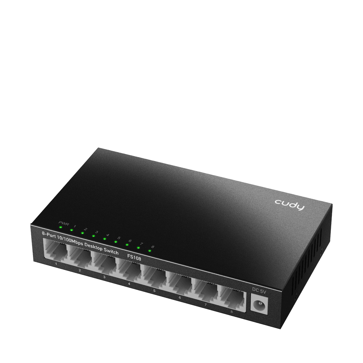 CUDY FS108 - 8-Port 10/100 Mbps Metal Switch — 2