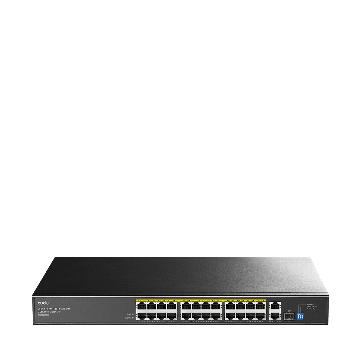 CUDY FS1026PS1 24-Port PoE+ Switch 300W 2 Gigabit 1 SFP