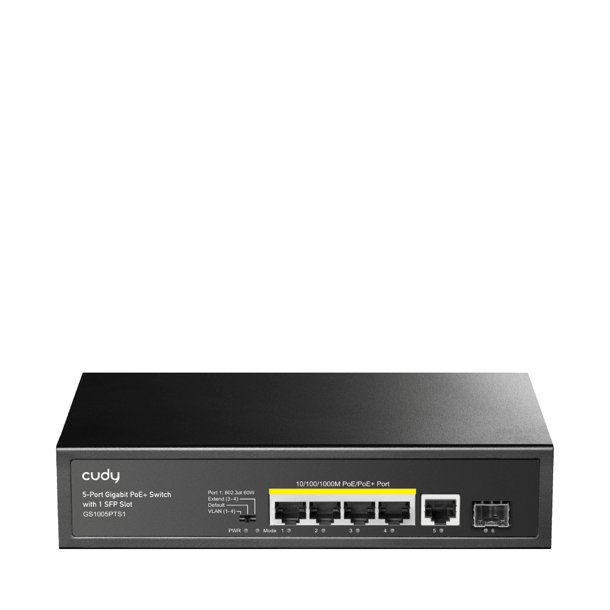 Cudy GS1005PTS1 - 5-Port Gigabit PoE+ Switch with 1 SFP Port 120W — 1