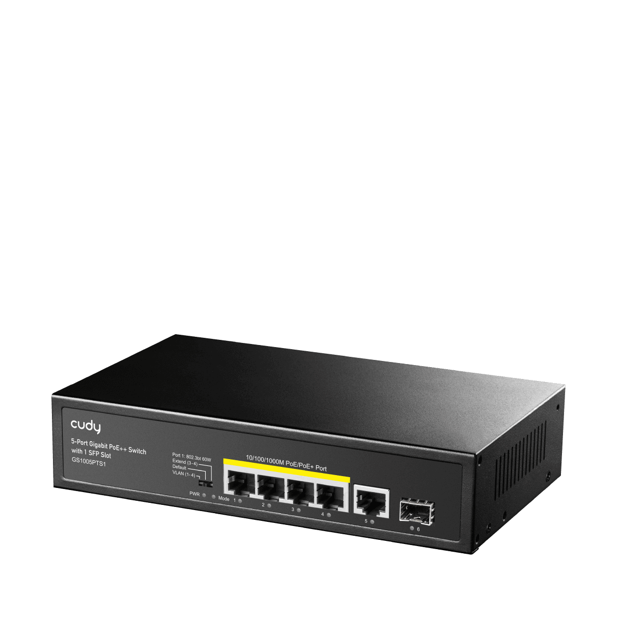 Cudy GS1005PTS1 - 5-Port Gigabit PoE+ Switch with 1 SFP Port 120W — 2