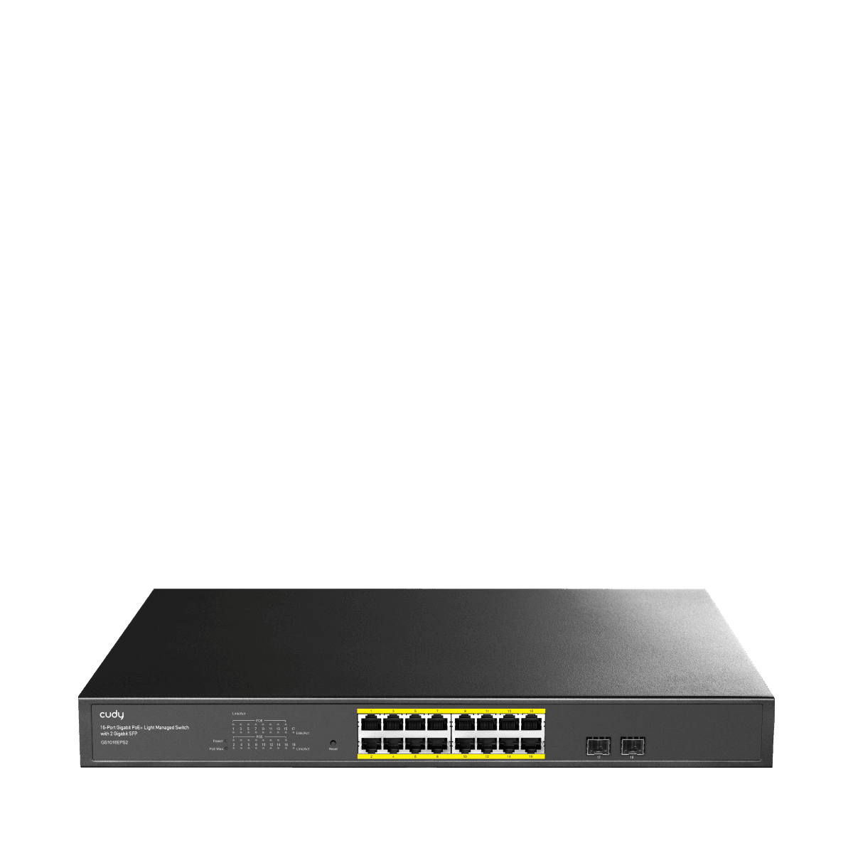 Cudy GS1016EPS2 - 16-Port Gigabit Managed PoE+ Switch with 2 SFP 200W — 1