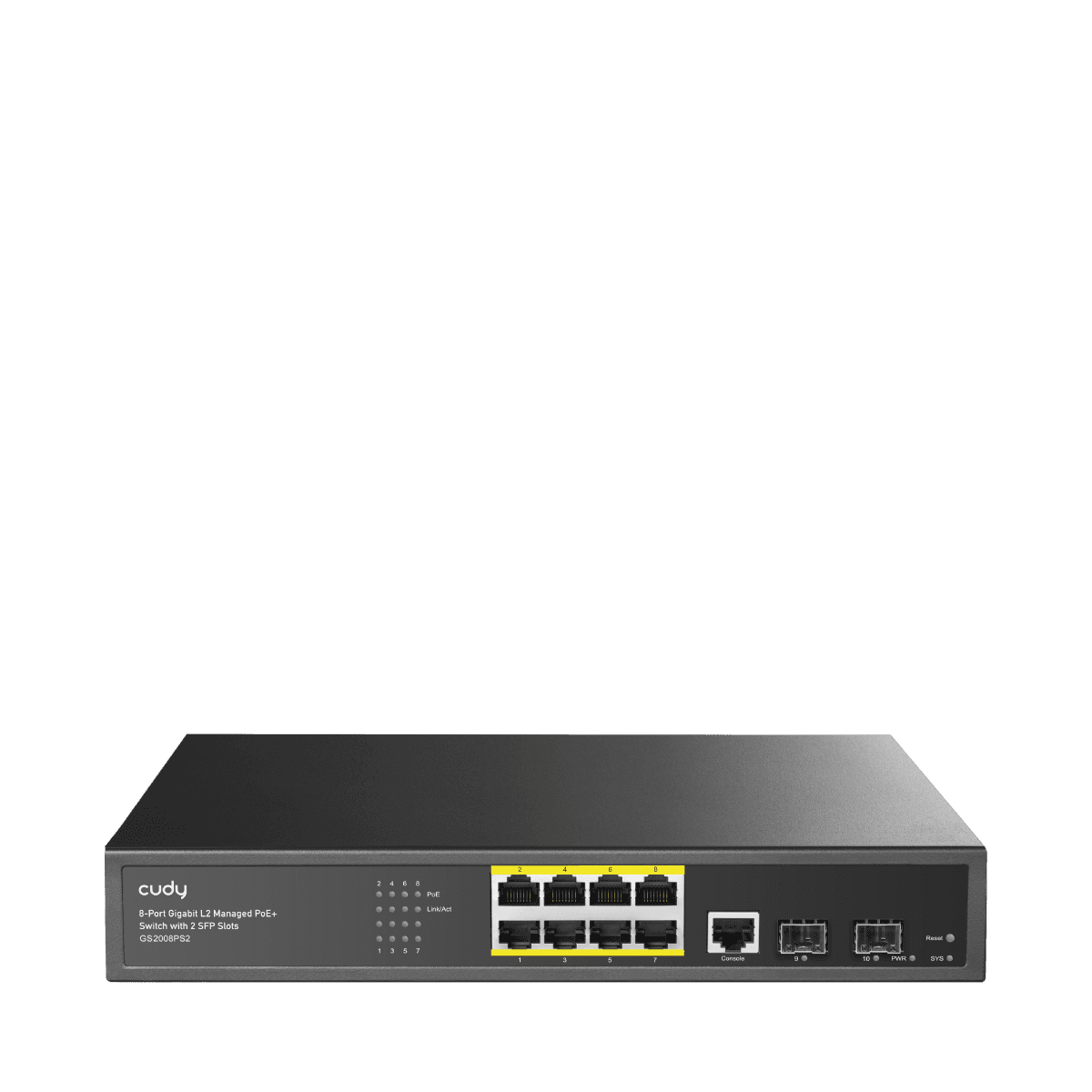 Cudy GS2008PS2 - 8-Port Gigabit Managed PoE+ Switch with 2 SFP, 120W — 1