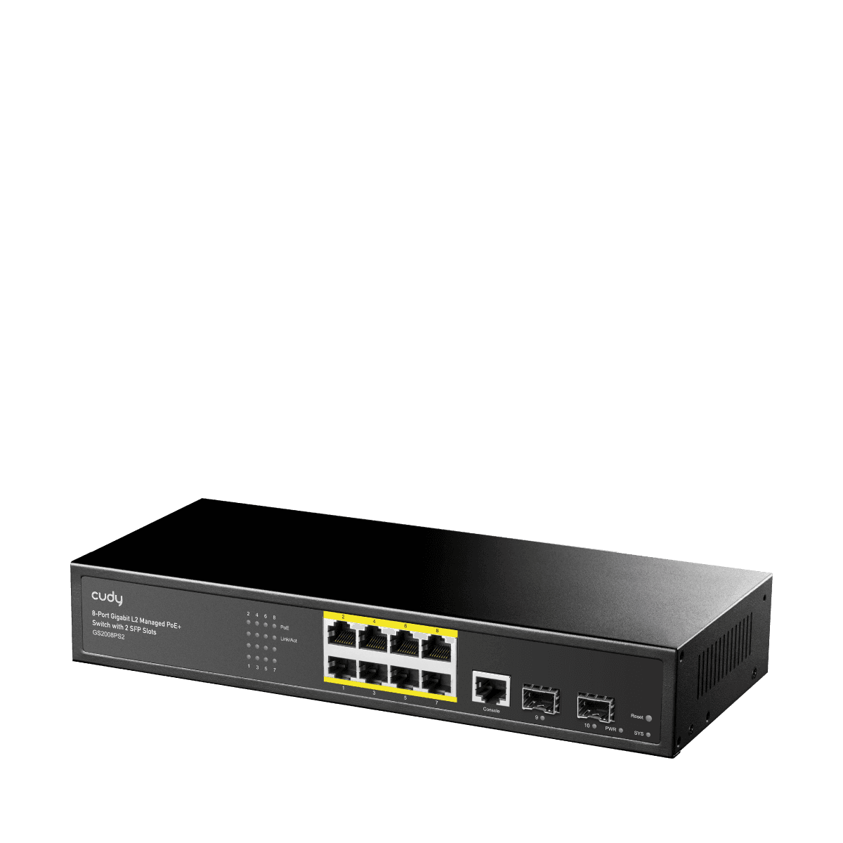 Cudy GS2008PS2 - 8-Port Gigabit Managed PoE+ Switch with 2 SFP, 120W — 2