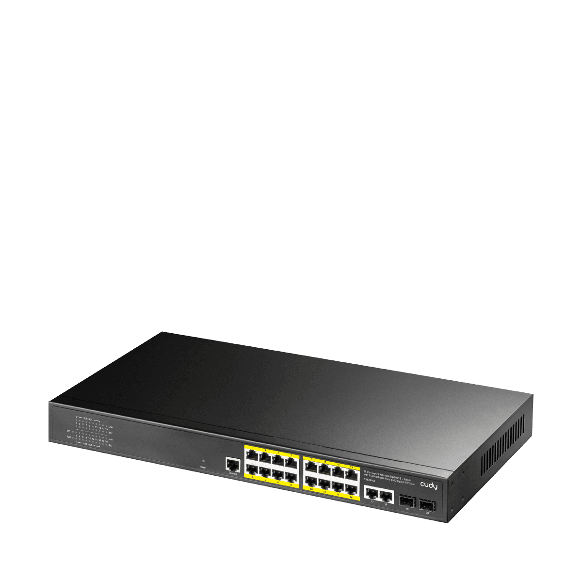 Cudy GS2018PS2-200W - 16 Port Gigabit Yönetilebilir PoE+ Switch — 2