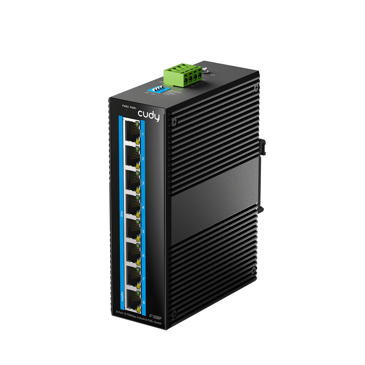 Cudy IF1008P - 8 Port Endüstriyel PoE+ Switch — 1