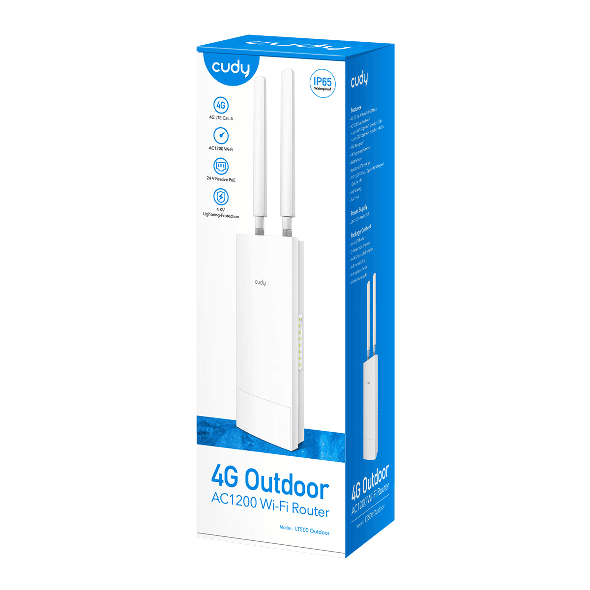Cudy LT500 Outdoor - 4G LTE Cat 4 AC1200 Wi-Fi Router — 5