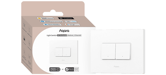 AQARA Light Switch H2 Horizontal WS-K13D 2-Gang 2-Channel Smart Switch
