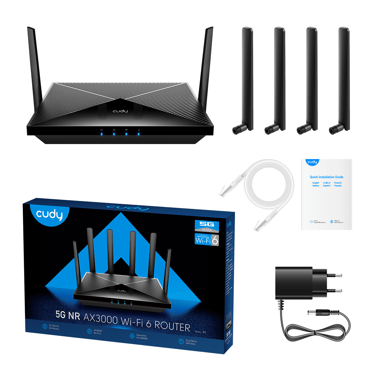 Cudy P5 - AX3000 Wi-Fi 6 5G Router — 5