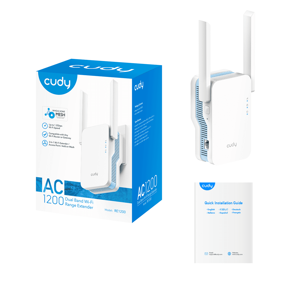 Cudy RE1200 AC1200 Wi-Fi Mesh Range Extender — 6