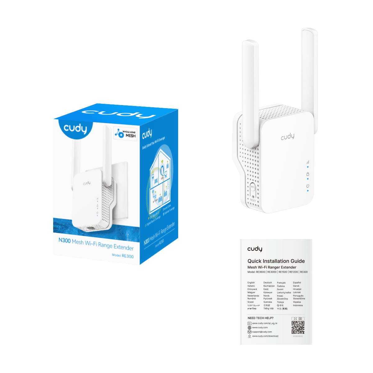 Cudy RE300 N300 Wi-Fi Mesh Range Extender — 4