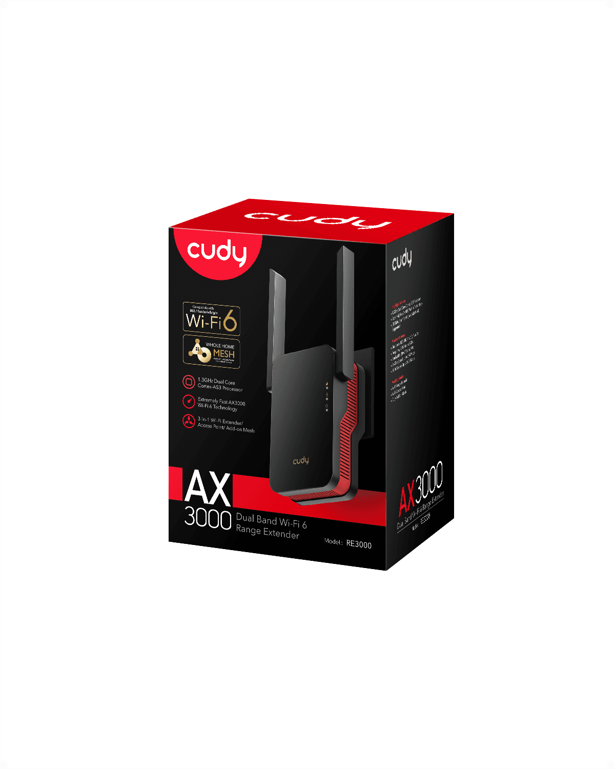 Cudy RE3000 AX3000 WiFi 6 Mesh Range Extender — 5