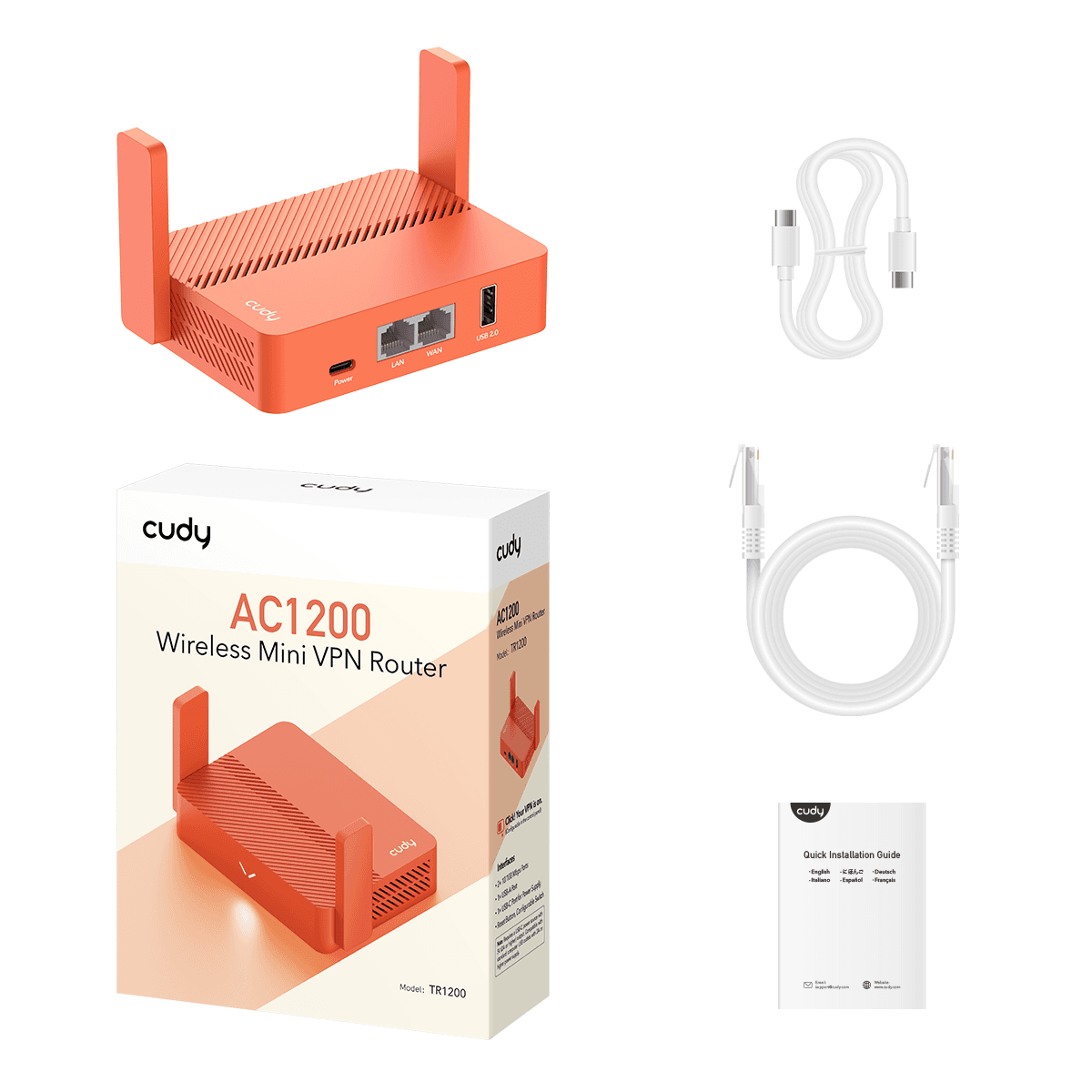Cudy TR1200 - AC1200 Wireless Mini VPN Router with USB — 2