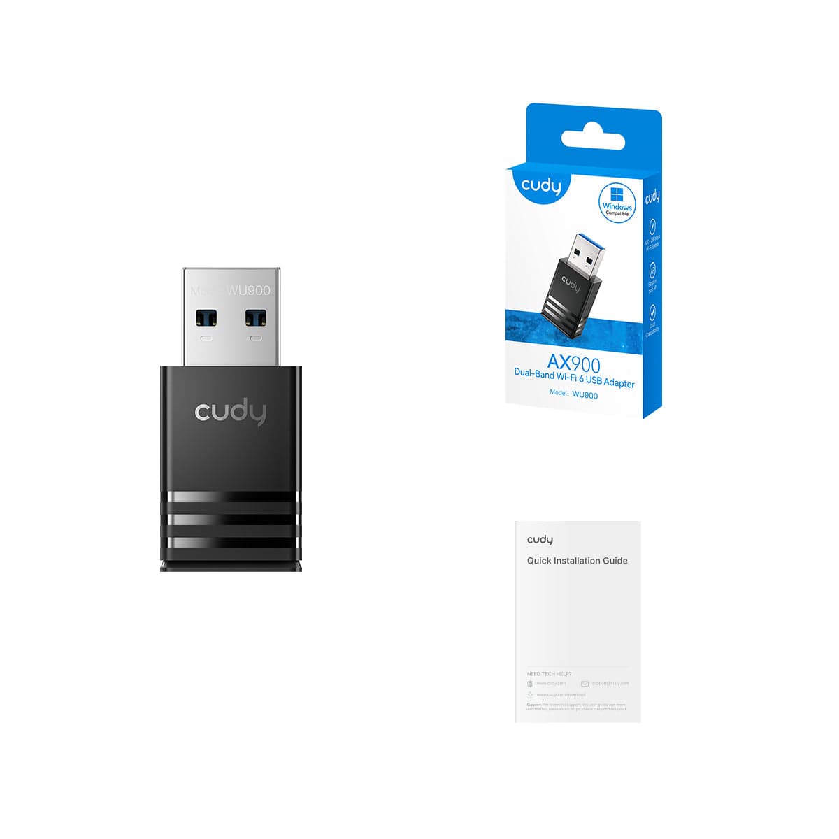 Cudy WU900 AX900 Wi-Fi 6 USB Adaptör — 4