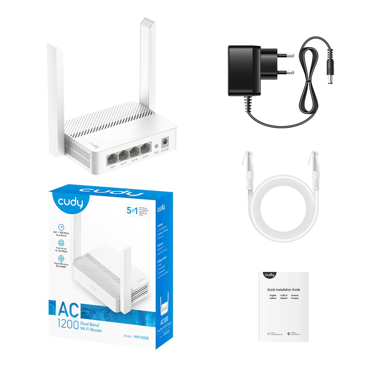 Cudy WR1200E AC1200 Çift Bant Wi-Fi 5 Router — 4