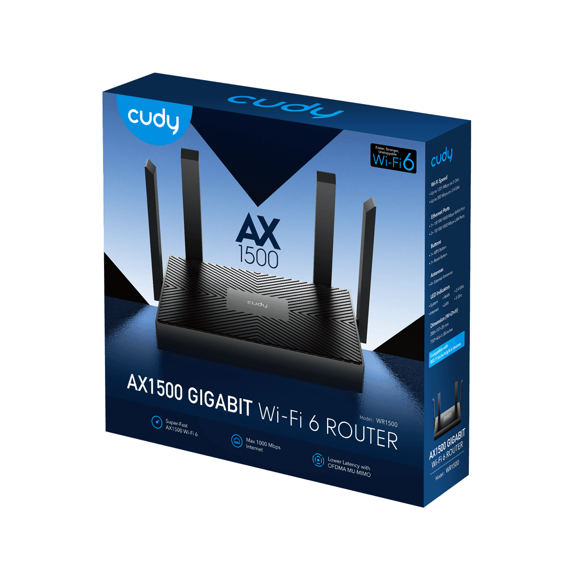 CUDY WR1500 AX1500 Gigabit Wi-Fi 6 Mesh Router — 2