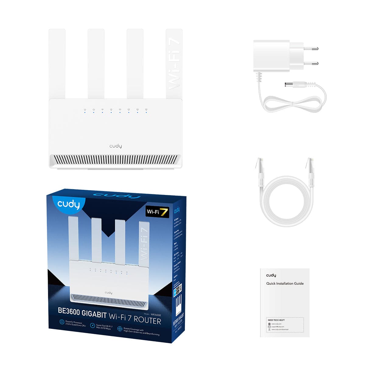 CUDY WR3600E BE3600 Wi-Fi 7 Mesh Router — 2