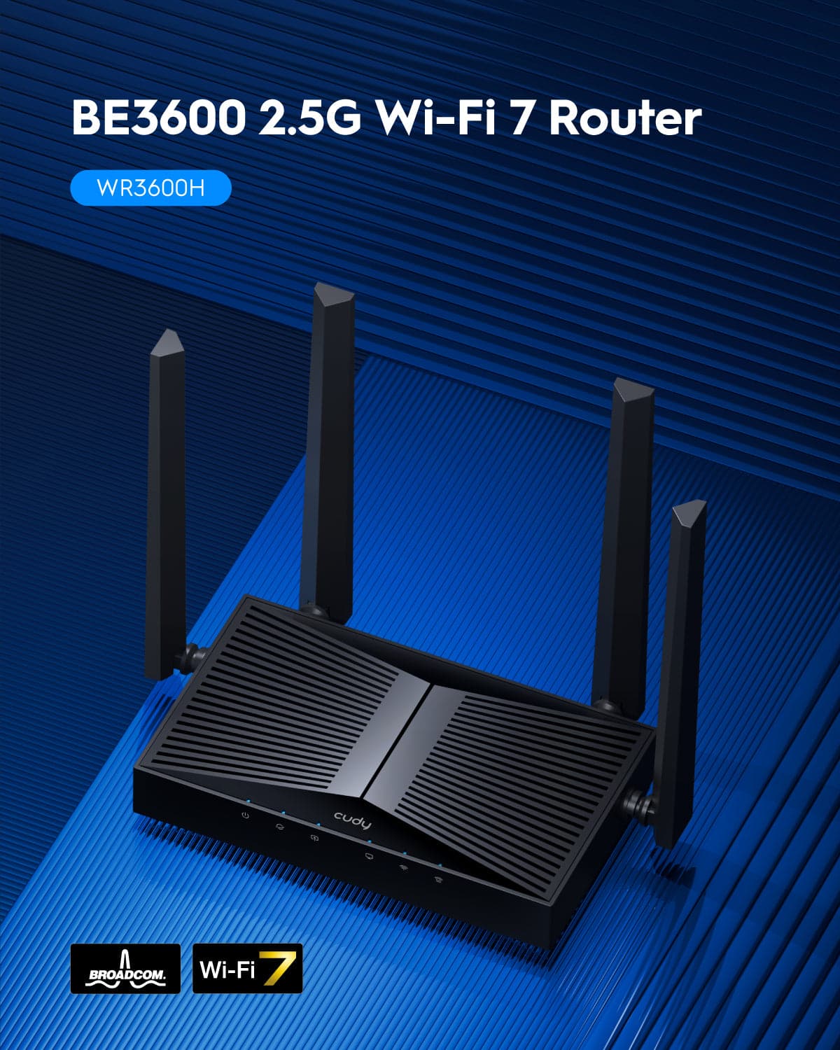 Cudy WR3600H - BE3600 2.5G Wi-Fi 7 Mesh Router — 7