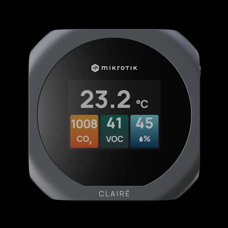 MikroTik CLAIRÉ Lite CO₂, VOC, Sıcaklık ve Nem Monitörü — 4