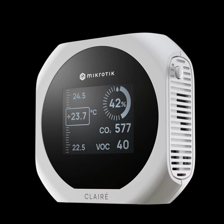 MikroTik CLAIRÉ Lite CO₂, VOC, Sıcaklık ve Nem Monitörü — 1