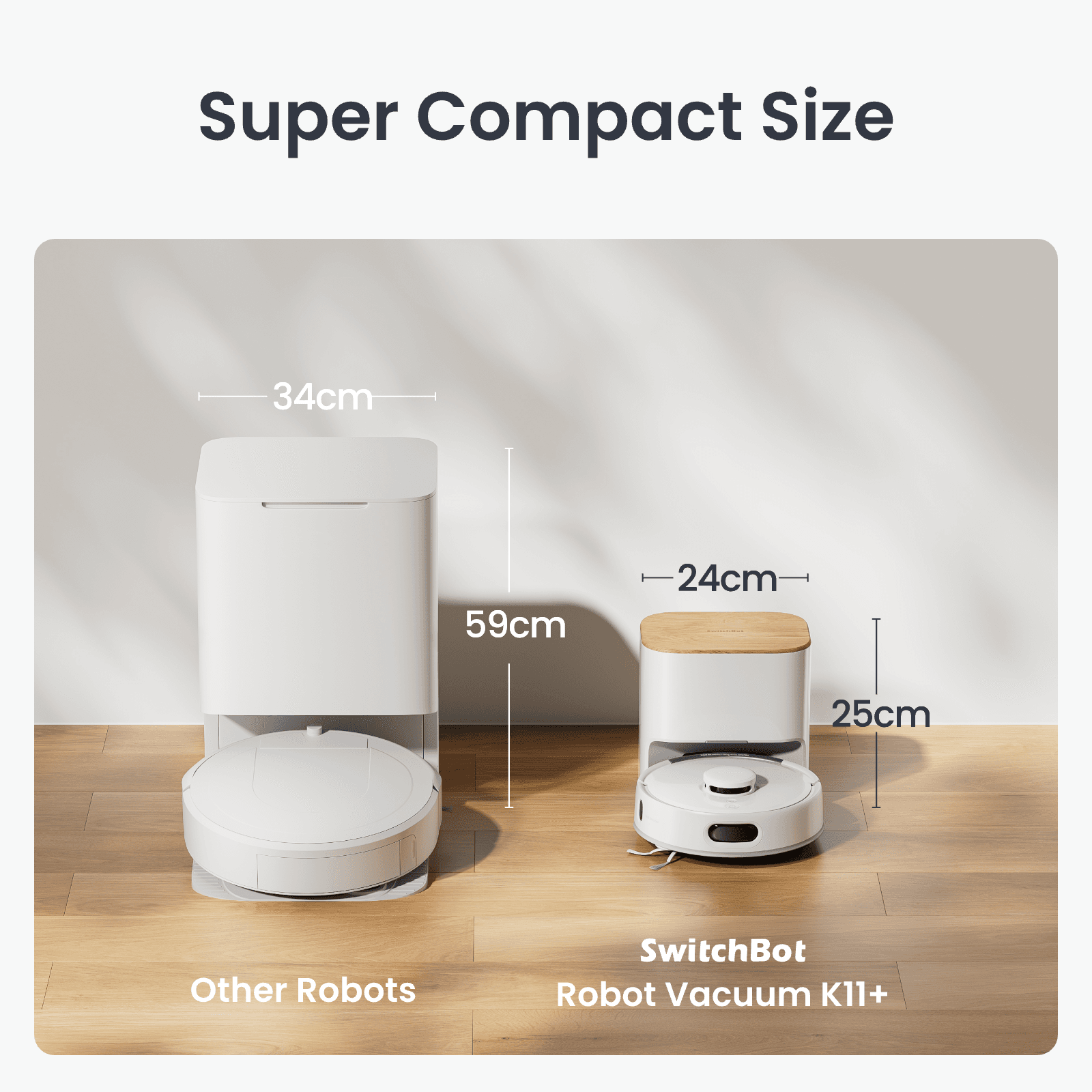 SwitchBot K11+ Mini Robot Vacuum (W3003100) — 3
