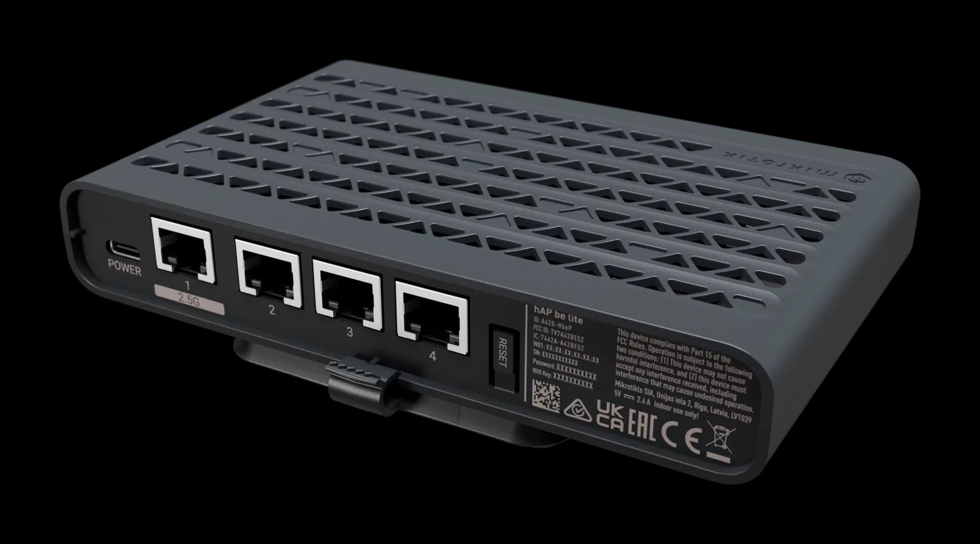 MikroTik hAP be lite (A42G-HbeP) Wi-Fi 7 BE3600 Router — 2