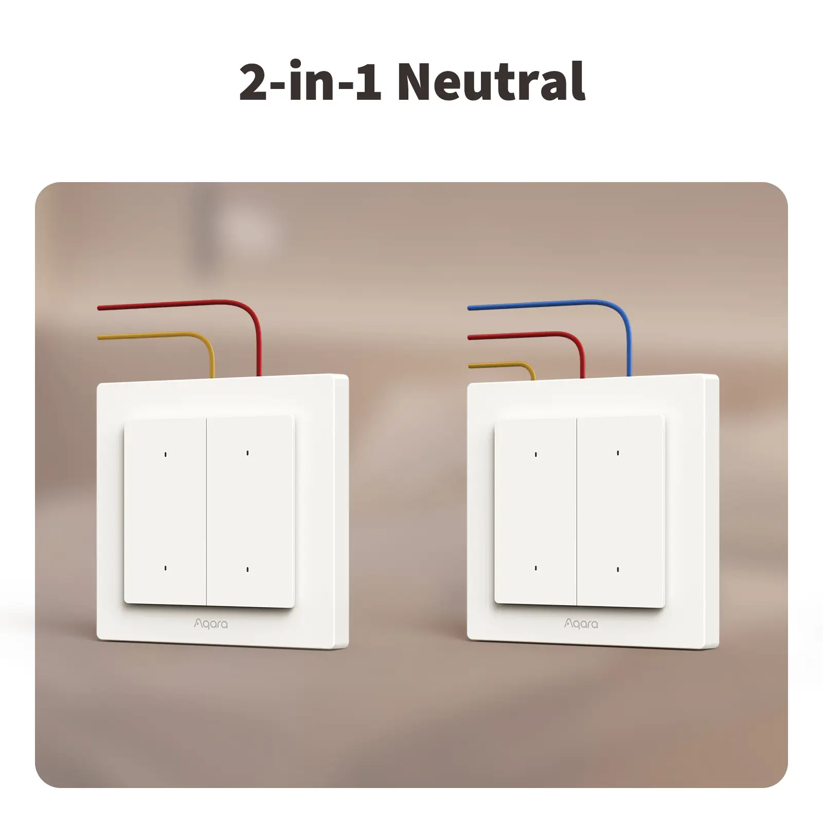 Aqara Light Switch H2 EU WS-K08D 4 Tuş 2 Kanal Akıllı Duvar Anahtarı — 2