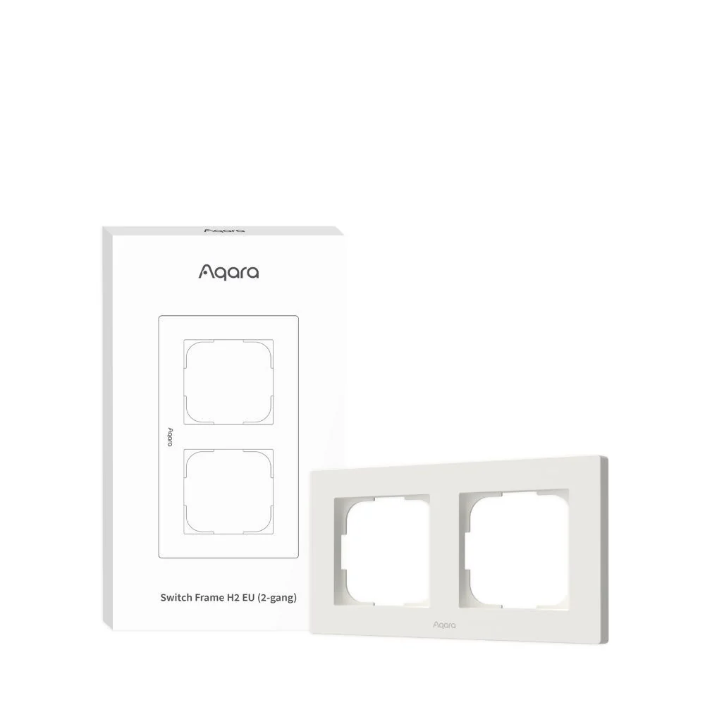 AQARA FE-X01D Switch Frame H2 EU 2-Gang White — 2