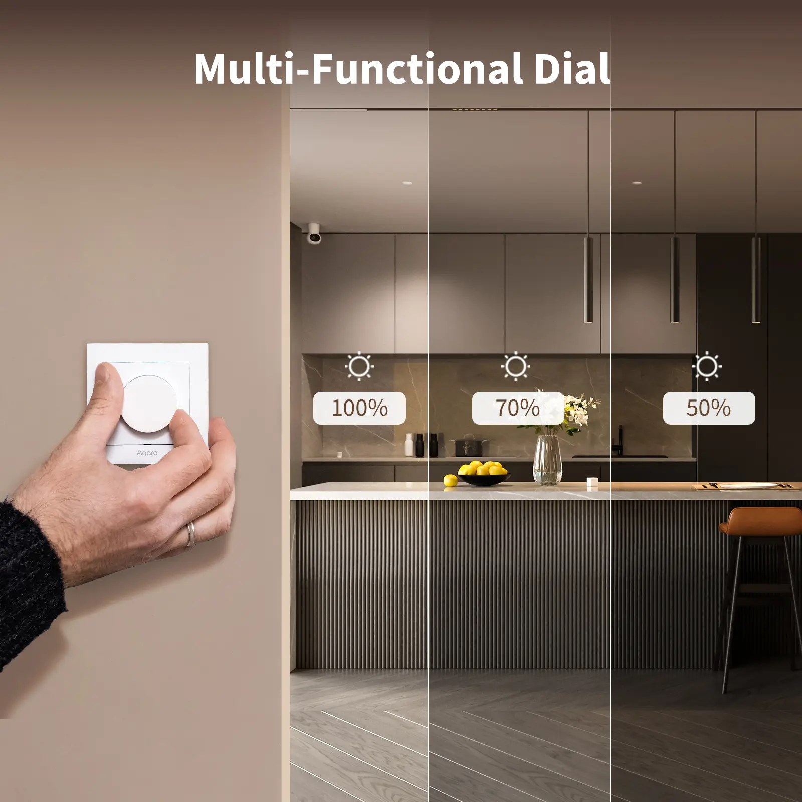 Aqara Dimmer Switch H2 EU KD-R01D White Offline — 2