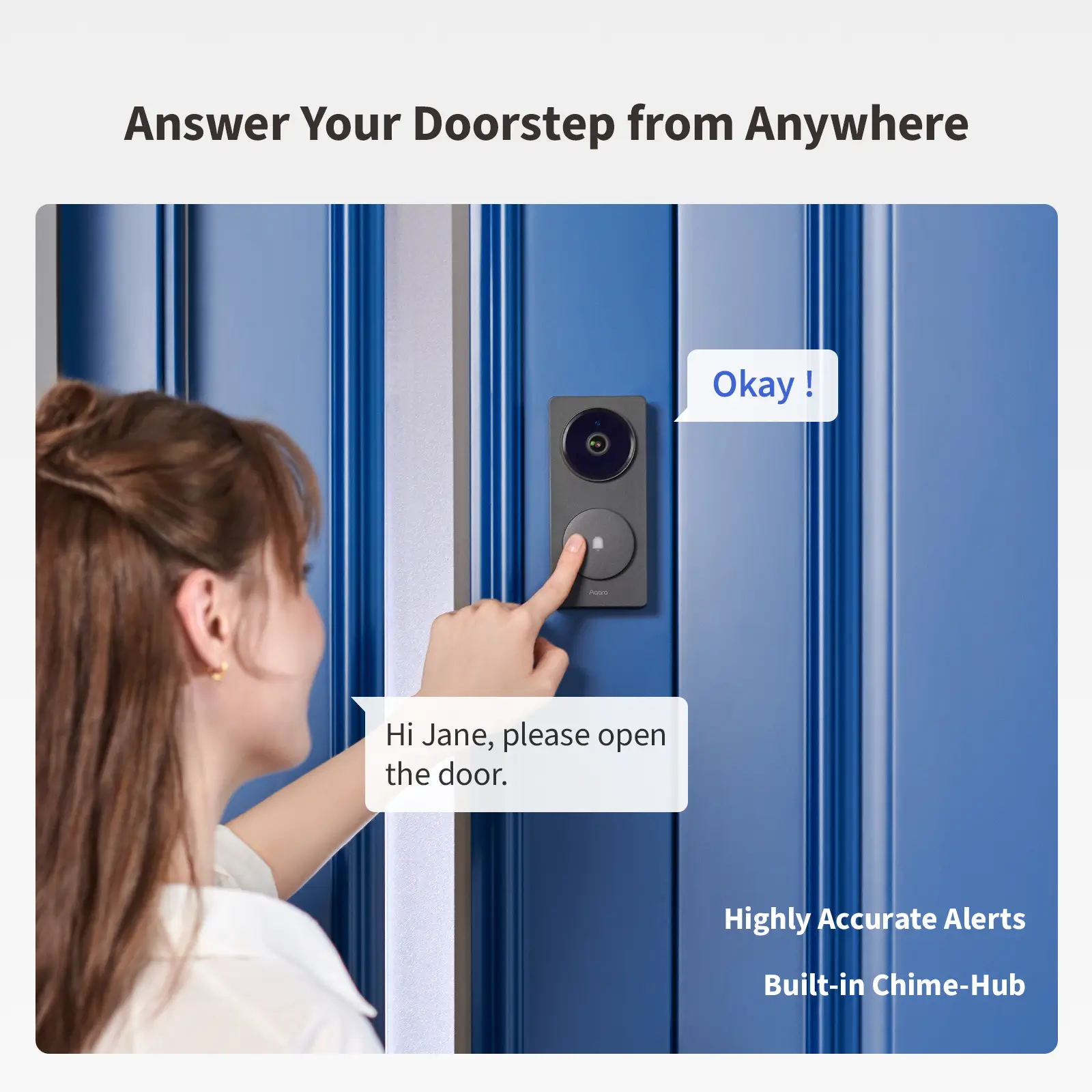 AQARA Doorbell Camera Hub G410 Select Black - Smart Doorbell — 3